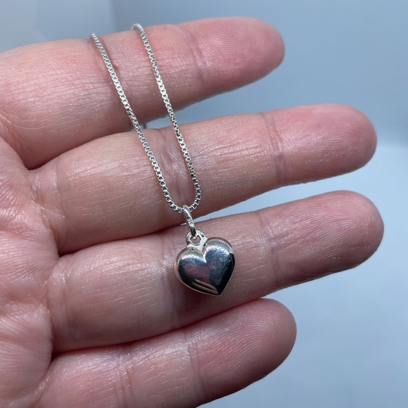 925 silver heart necklace - Picture 3 of 9